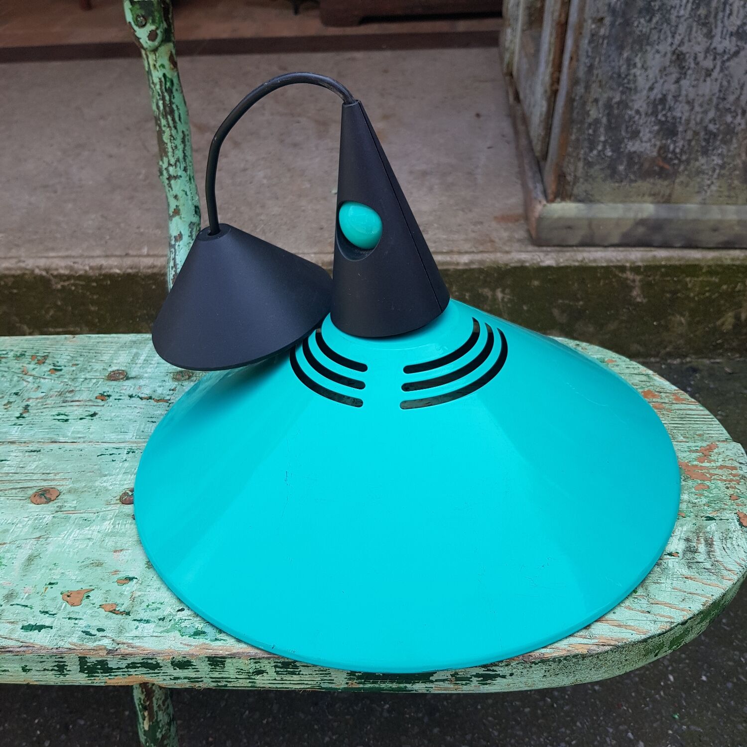 Postmodern pendant lamp Brilliant Leuchten 1980s green