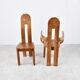 Vintage brutalist dining chairs by De Puydt, 1960s