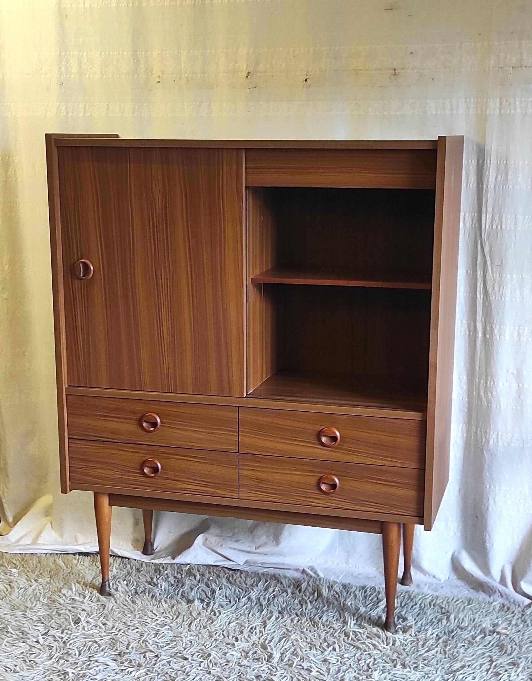 High Scandinavian style wooden buffet - 1960s/70s