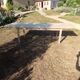 Extendable farmhouse table in solid patinated oak