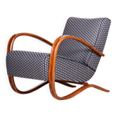 Fauteuil en hêtre Art Déco tchèque attribué à J. Halabala pour Up Zavody, années 1930.