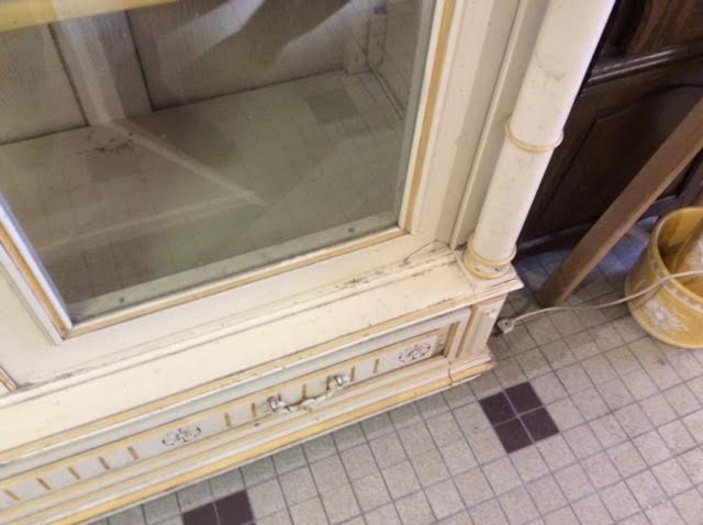 Beige cerused bookcase