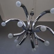 Chandelier design 1970 steel chrome