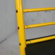 Adjustable seat chair. Circa 1980. Italy. Yellow lacquered steel.