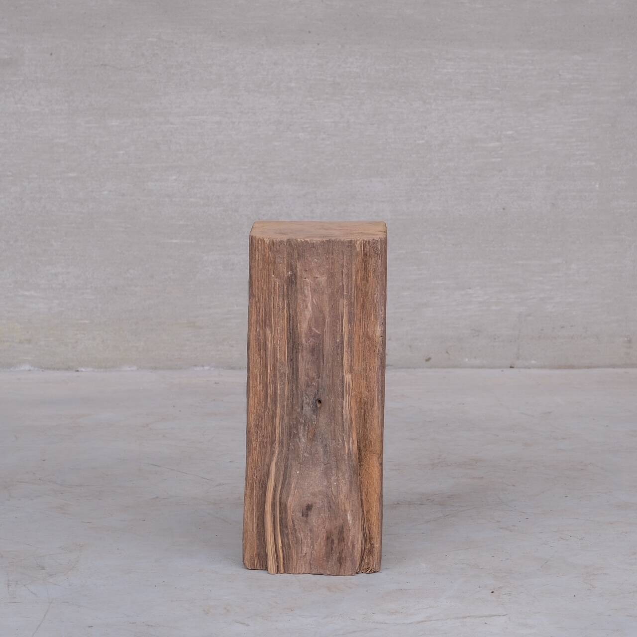 Vintage Wooden Tree Trunk Pedestal Display Stand