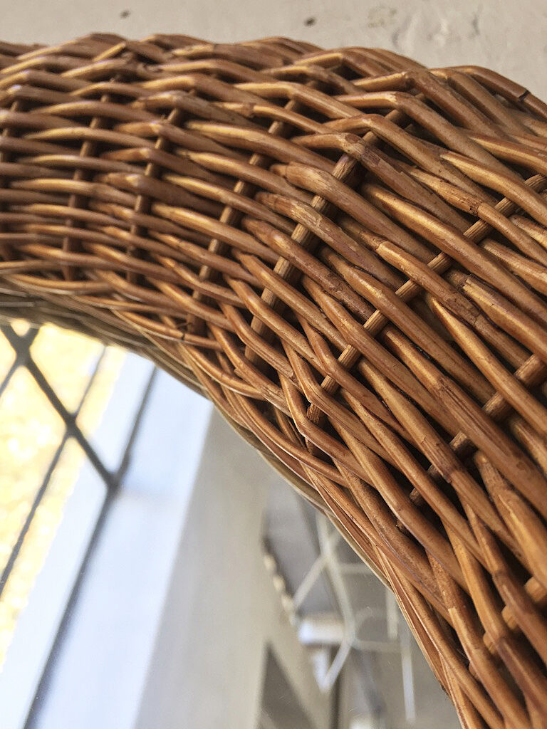 Mirror round Wicker 59 cm