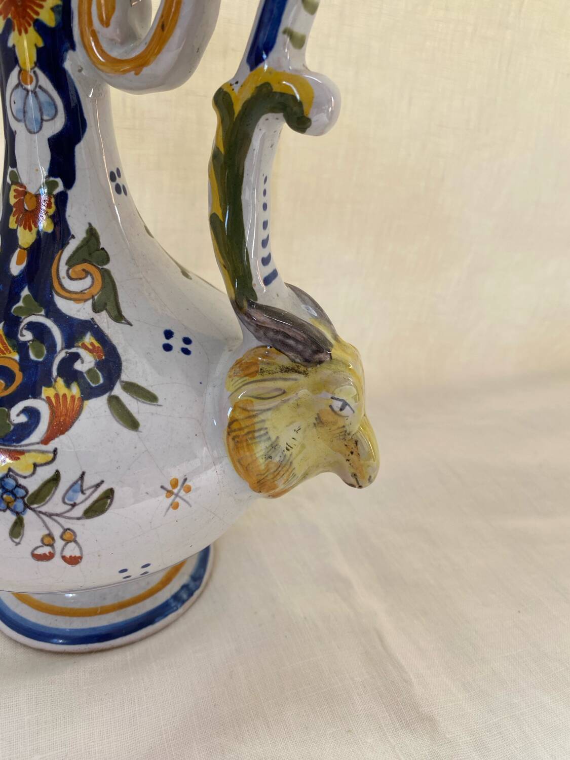 Desvres polychrome earthenware vase