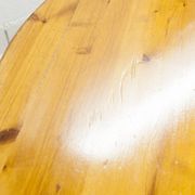 Brutalist ensemble round table 113cm and its 4 rounded stools 1960