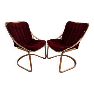 A pair of chairs Italy 1970s