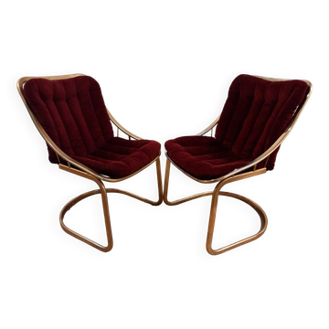 A pair of chairs Italy 1970s
