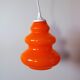 Suspension en opaline orange 70s