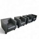 4 x Black Leather Poltrona Frau Moji Armchairs / sofa by Shigeru Uchida