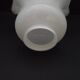 White Opaque Glass Bell Shaped Shade With Contrasting Frilled Edge