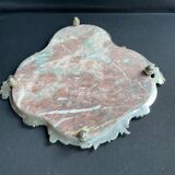 Base or support in marble and bronze silvered Louis XV-Rocaille style