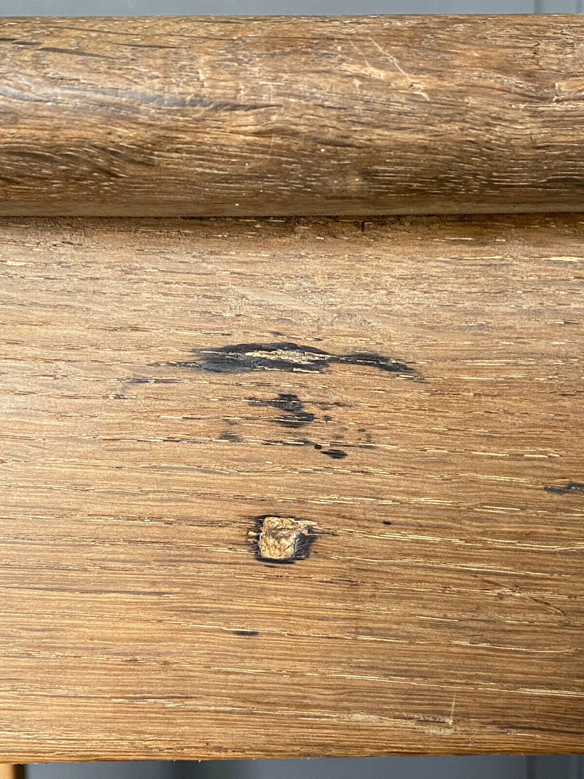 Oak farmhouse table Late nineteenth original patina
