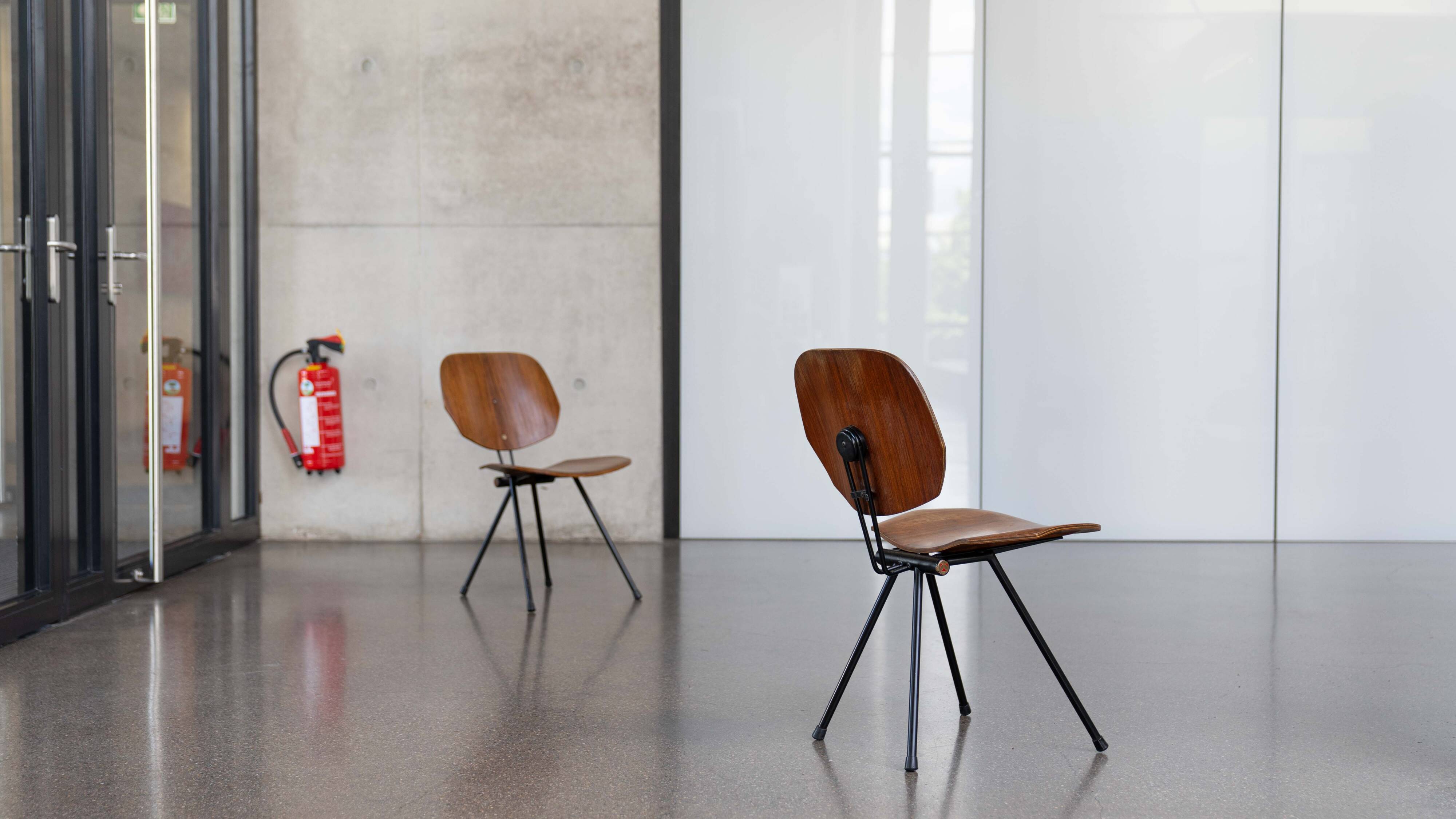PAIR FOLDING-CHAIRS S88 BY OSVALDO BORSANI FOR TECNO