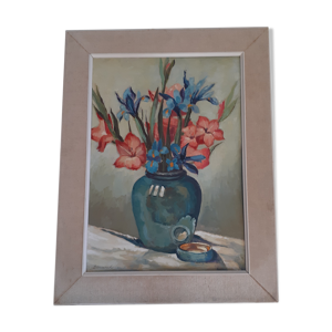 Huile bouquet de fleurs dans son