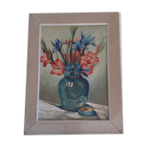 Oil Bouquet of flowers 70 signed Danemark