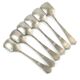 Set of ice cream spoons, silver-plated white metal, Germany, 1930s