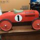 Vintage No. 1 Red Metal Racing Car Carrier - Car