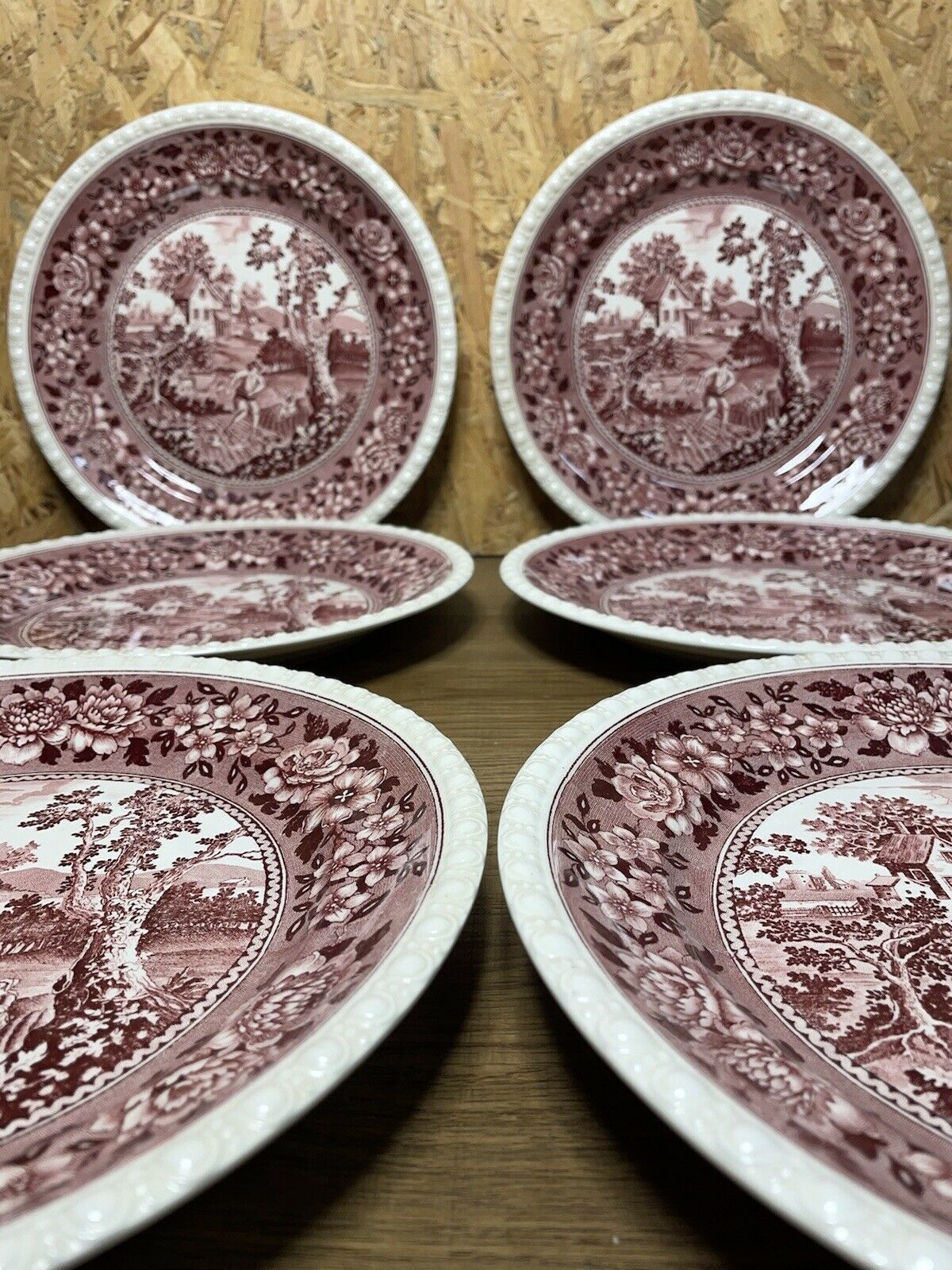 Series of 6 plates, villeroy and boch rusticana collection, chic countryside