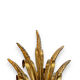 Pair of gilded metal wheat cob sonces