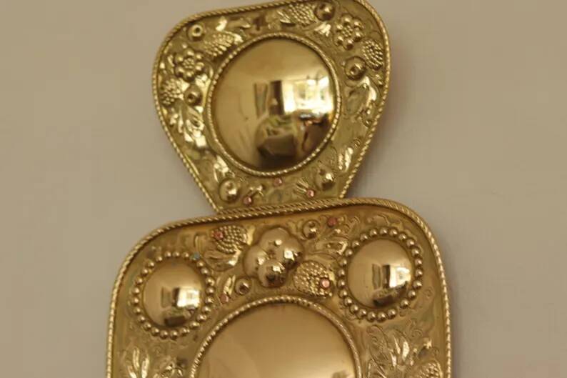 Baroque Style Mid-Century Brass Swedish Sconces