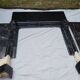 Pompadour fireplace with black marble modillions