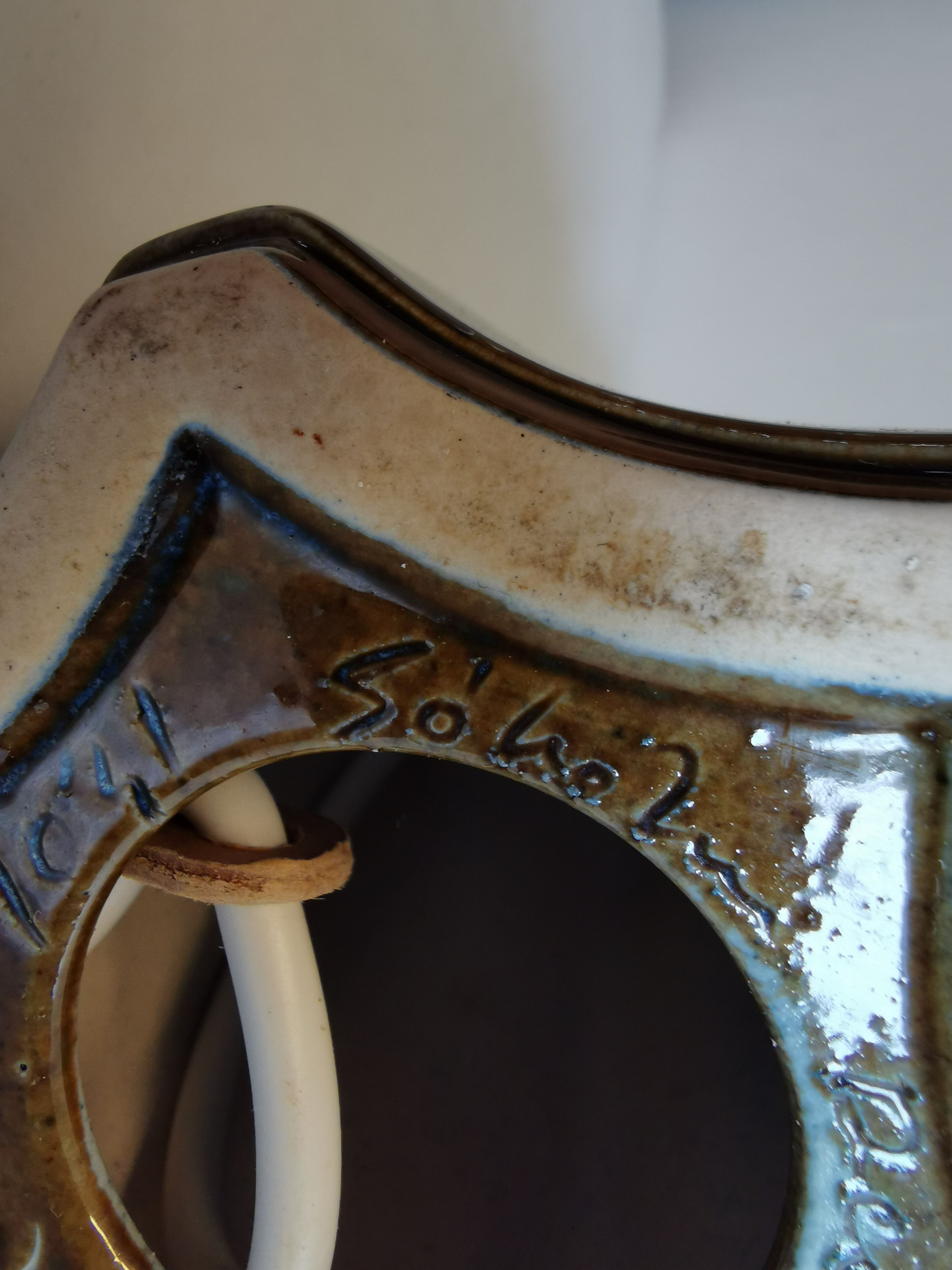Ceramic table lamp from Danish Søholm, estimated 1960-1980.