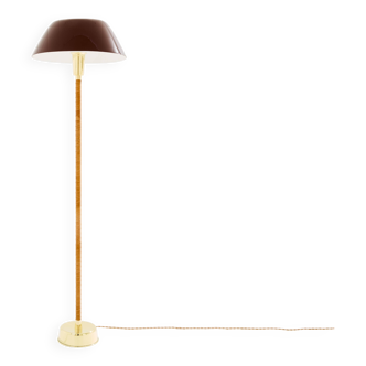 Lisa Johansson-Pape Ihanne floor lamp brass and leather 1950