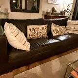 3-seater canapé in glazed calf leather