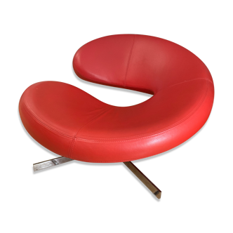 Roche Bobois chair in red leather