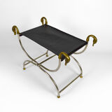 Neoclassical swan-headed curule circa 1960
