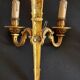 3 appliques murale bronze doré