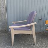 Old armchair heater wood beech design