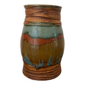 Glazed terracotta vase