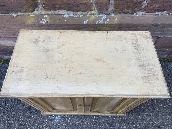 Petit meuble alsacien rustique vers 1900 sapin peint buffet meuble métier art populaire enfilade