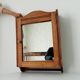 Antique solid oak bathroom cabinet from the early 20th century