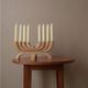 Handcrafted mango wood chandelier, Scandinavian style