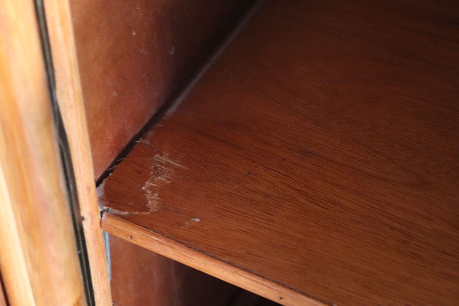 Rattan and vintage bamboo shelf