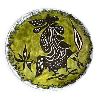 Large ceramic dish by jean lurçat in sant vicens