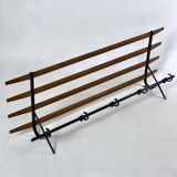 Coat rack 1950 metal and vintage wood