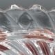 Lot of 4 old baccarat bottle coasters, twisted bamboo model