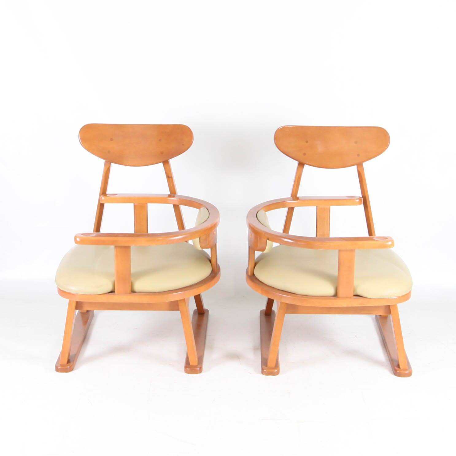 Pair of Japanese armchairs