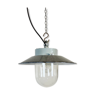 Vintage factory hanging lamp, 1970s