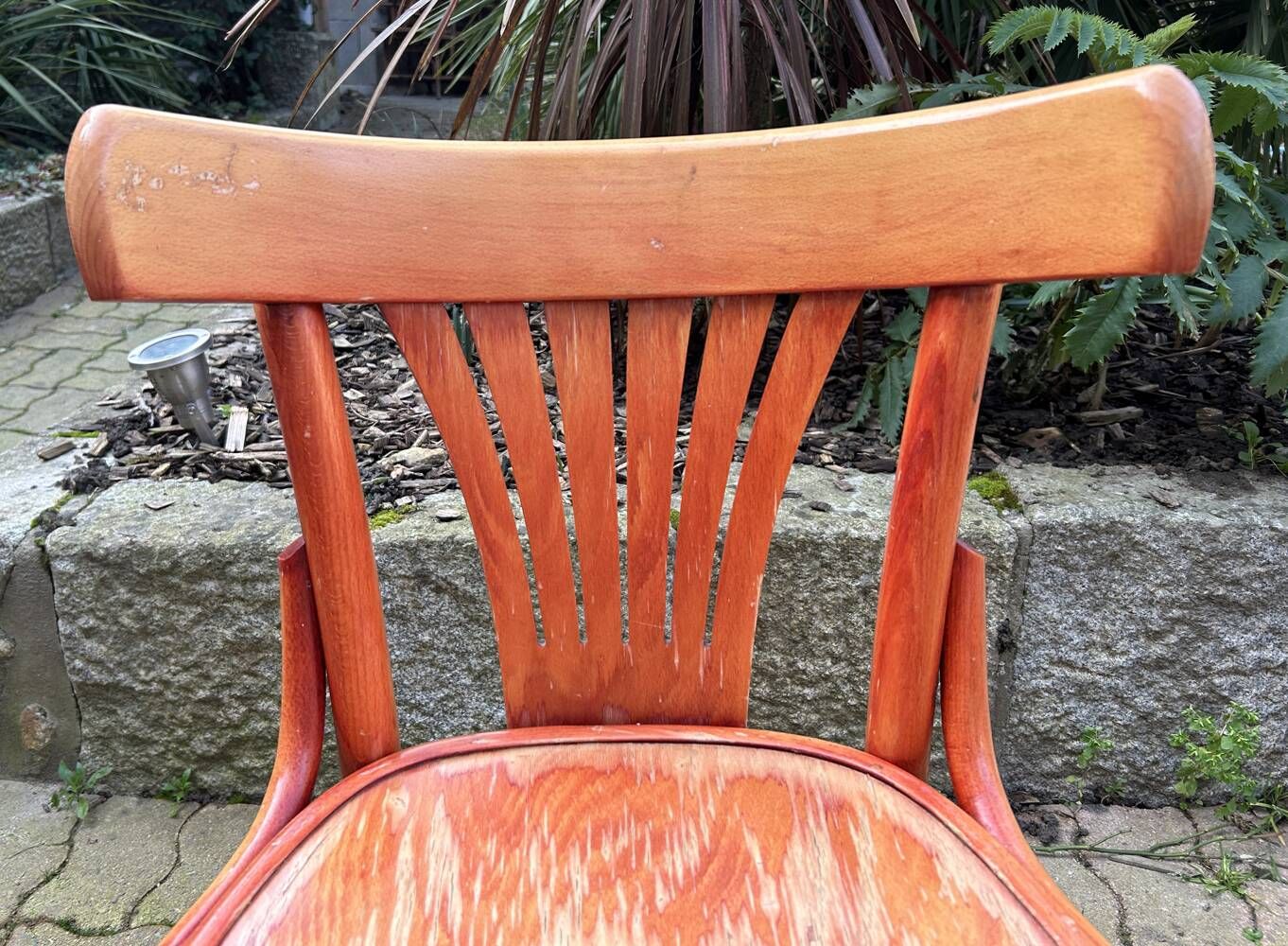 Set of 5 brasserie, bistro chairs, in their original condition, vintage, 1960s