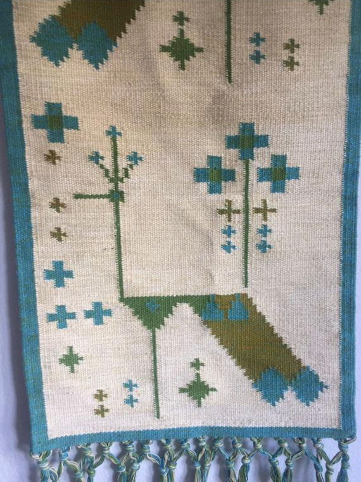 Swedish 1950’s woven wall hanging Rolakan