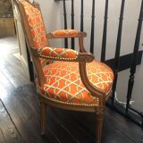 Fauteuil cabriolet style  louis XVI