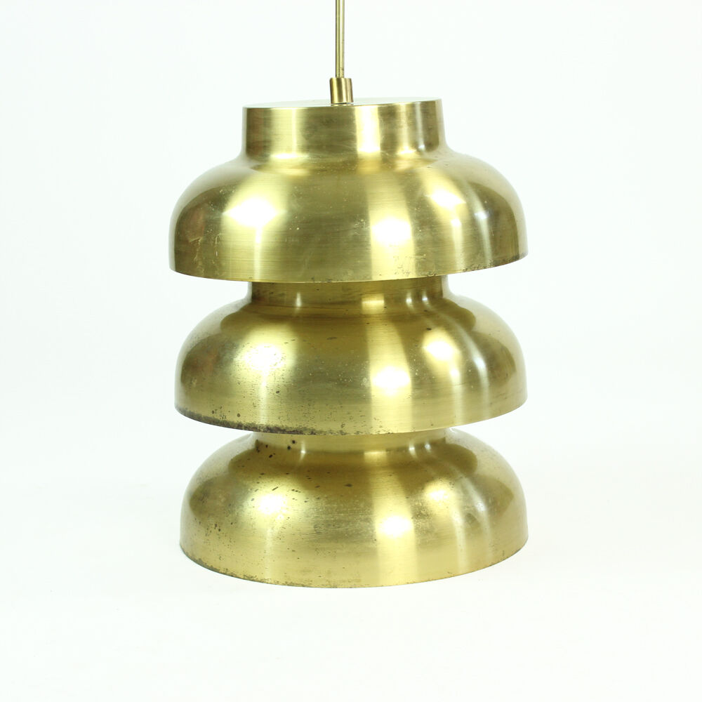 Ceiling light in brass, 205cm, Czechoslovakia 1960s