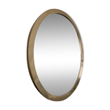Oval brass mirror